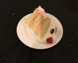 A picture of step 28 of Almond Layer Cake with Rasberry Cream Filling.