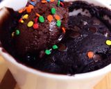 A picture of step 1 of Eggless 2 min chocolate brownie in mug.