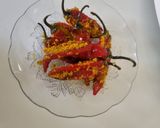 A picture of step 5 of Red chilli pickle.