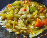 A picture of step 4 of Soupy mixed vegetable |no onion |no tomato.