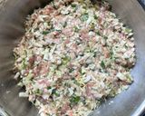 A picture of step 1 of Gyoza (japanese dumplings).