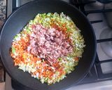 Foto del paso 4 de la receta: Lasaña con lomito ahumado, queso y vegetales #Mercado