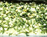 A picture of step 5 of Pesto Lasagna with Potatoes and Green Beans.