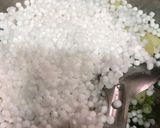A picture of step 2 of Sabudana with green matar.