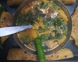 A picture of step 4 of Dal dhokli.