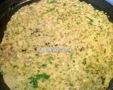 A picture of step 7 of Moong Dal cheela.