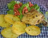 Foto del paso 7 de la receta: Pollo a la mostaza y al limón con papas