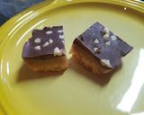 A picture of step 9 of Gluten free Millionaires Shortbread.