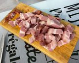 Une image de l'étape 5 de Torsades rouges au lard, petits pois et Boursin®️.