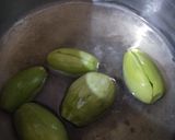 A picture of step 2 of Parwal ki mithai.