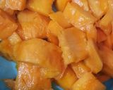 A picture of step 1 of Mango chickpea chaat.