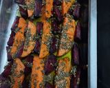 A picture of step 8 of Root Vegetables with Garlic and Za'atar.