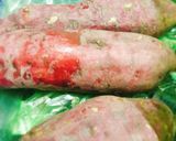 Hình bước làm 1 của món Khoai lang nướng chan nước cốt dừa