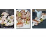 Foto del paso 4 de la receta Rollitos de bacón con puerros y salsa queso azul