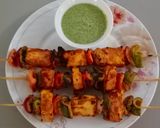 A picture of step 4 of Tandoori paneer Tikka.