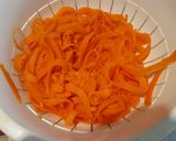 Une image de l'étape 2 de Tagliatelles de carottes à la carbonara.