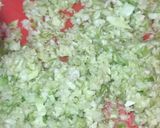 A picture of step 1 of Cabbage Tikki.