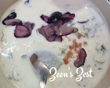 A picture of step 3 of Jamun Raita.