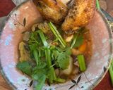 Hình bước làm 6 của món Wonton, seafood noodles, crispy chicken (hoành thánh, mì hải sản, gà giòn)