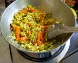 A picture of step 2 of Cabbage-Carrot Sambharo.