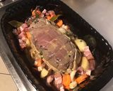 Une image de l'étape 6 de Rôti de sanglier au lard et vin rouge (marinade maison au cognac, aromates et légumes).
