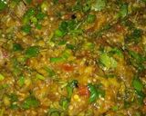 A picture of step 8 of (Brinjal)Baigan ka Bharta in Green Onions.