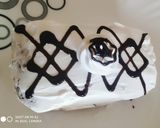 A picture of step 6 of Eggless vanilla pastry cake.