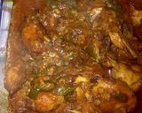 A picture of step 4 of Fry stewed chicken.