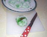 Foto langkah ke 6 dari resep Mochi pandan isi pasta coklat.