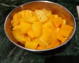 A picture of step 1 of Mango surprise delight.