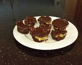 A picture of step 17 of Brownie Bottom Vanilla Butter Cake Cupcakes.
