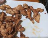 A picture of step 5 of Kungpao chicken with fried rice.