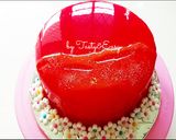 Foto langkah ke 8 dari resep MIRROR GLAZE CAKE: CARA MEMBUAT GELATIN ART CAKE.