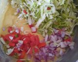 A picture of step 3 of Cabbage omelette eggless.