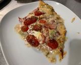 Une image de l'étape 14 de Tarte salée aux tomates, courgette, salami, mozzarella et brie de Meaux.