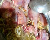 A picture of step 2 of Palak gosht.