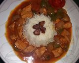 A picture of step 6 of Garlic rice with chicken shashlik.