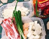 Hình bước làm 1 của món Canh kim chi thịt bò