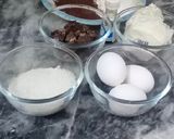 A picture of step 1 of Oreo fudge brownies ❤❤❤.