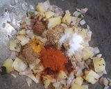 A picture of step 2 of Aloo Capsicum.