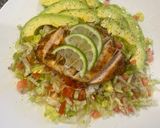 A picture of step 3 of Chicken breast with green salad.