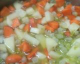 A picture of step 2 of Appam and veg kurma.