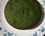 A picture of step 3 of Palak Suji Cake.