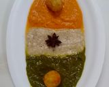 A picture of step 5 of Tiranga gravy kofta.