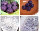 A picture of step 9 of Ondeh-ondeh (purple sweet potatoes).