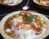 A picture of step 11 of Dahi Bhalla.