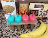 Foto del paso 1 de la receta: Helados de bebida de avena, con plátano, chocolate y café soluble