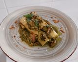 Foto del paso 9 de la receta Puerros confitados con panceta y pesto de rúcula y pistachos