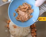 A picture of step 7 of Jumeokbap Korean Rice Balls.