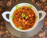 A picture of step 7 of Rajma chickpea curry.
